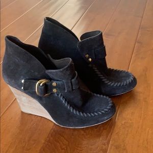 Tory Burch Black Suede Booties